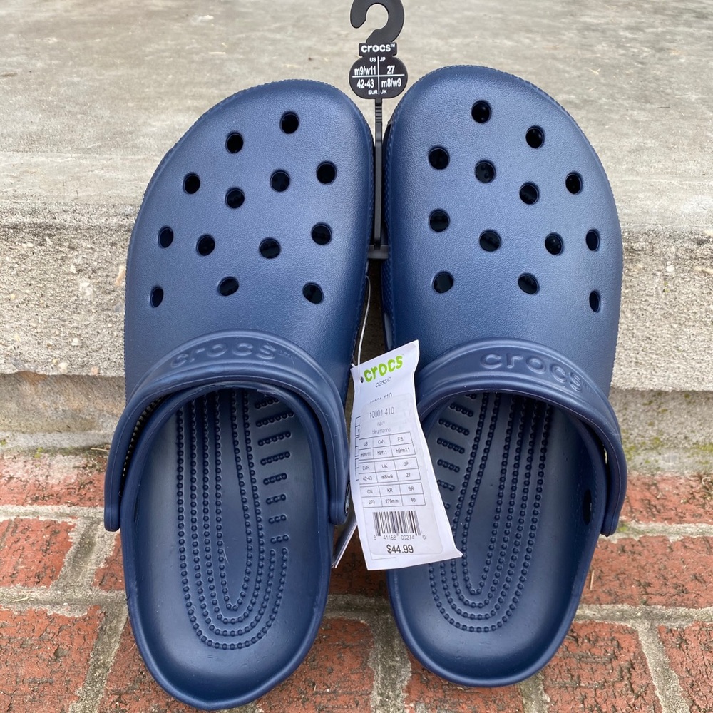 NWT Navy Blue Crocs